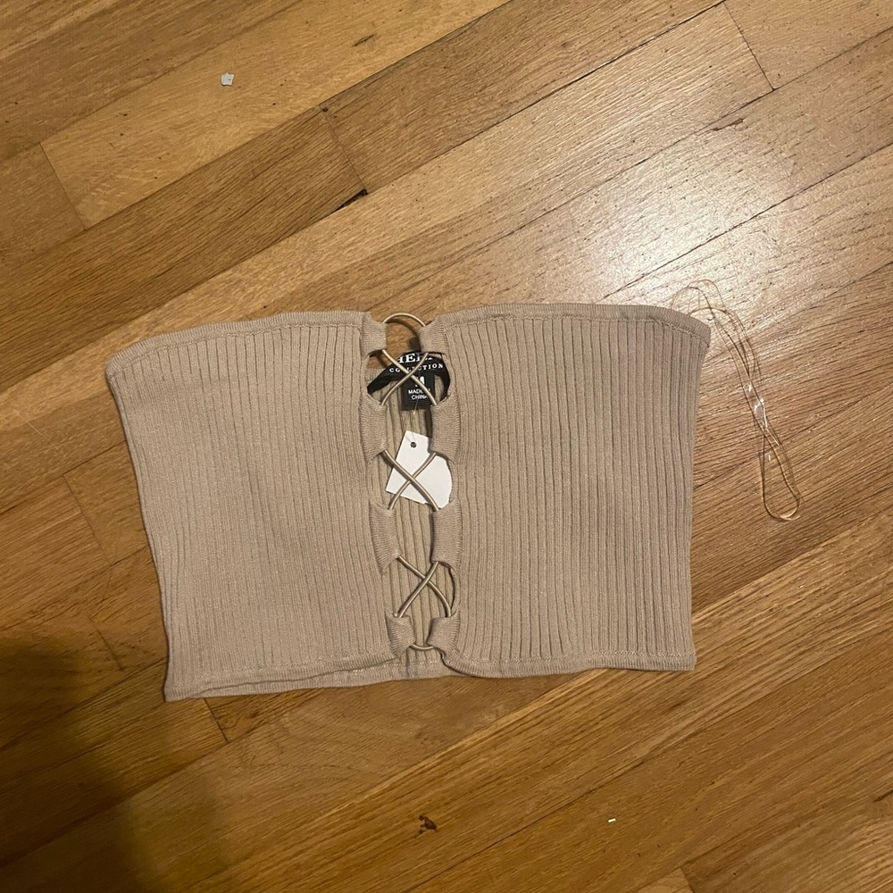 NWT tan crop top